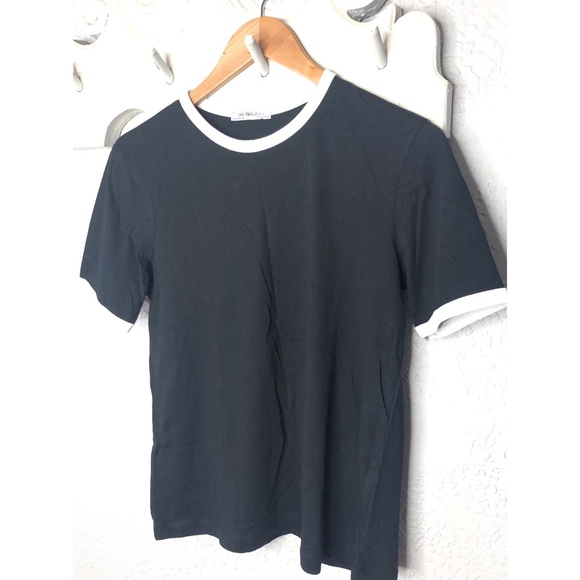 Zara black and white tee S - Picture 2 of 3